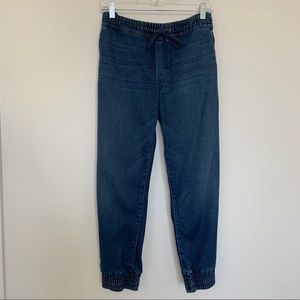MOTHER Drawstring Crop Trainer Pants